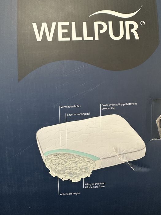 Perna Noua Wellpur din spuma cu memorie Sogndal 42 x 65 x 15 cm