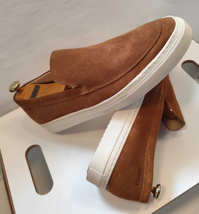 Pantofi casual 43 43.5 slip on Sartoriale OMNIO NOI piele naturala