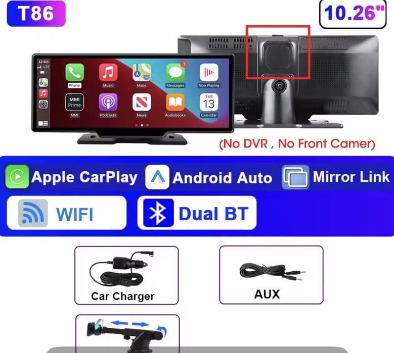 Carplay-Android  4K -10,26 видеорегистратор