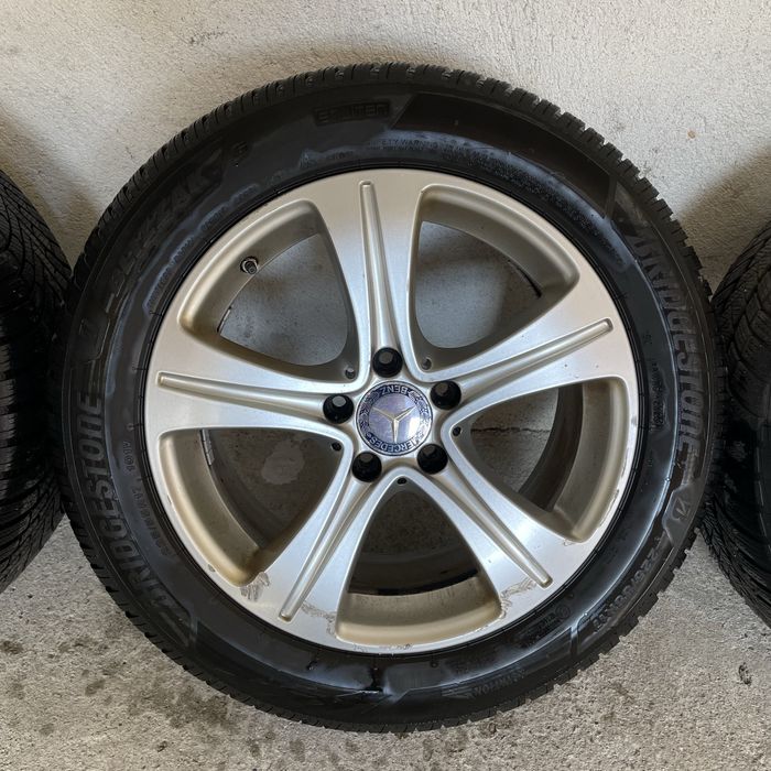 Mercedes 225/55/17 джанти с зимни гуми