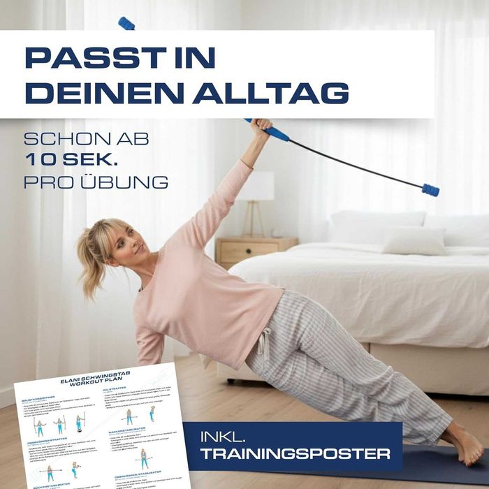 ELANI Swing Rod / Swing Stick fitness, bara vibrationala pentru antrenament si postura
