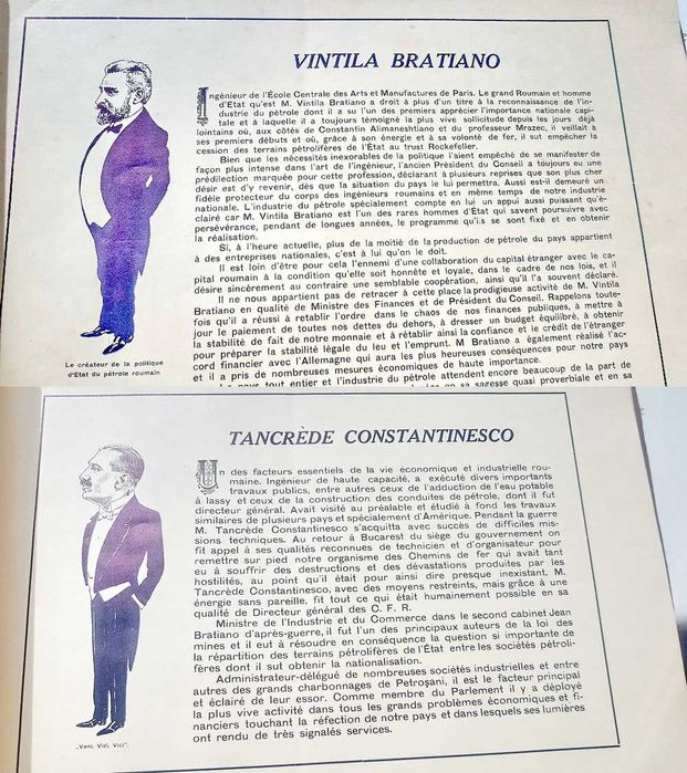 F257-I-Album rar Romania veche-PETROLUL NOSTRU 1928 cu AUTOGRAF Romania petroliera. 66 Siluete ale oamenilor de seama din domeniu.
