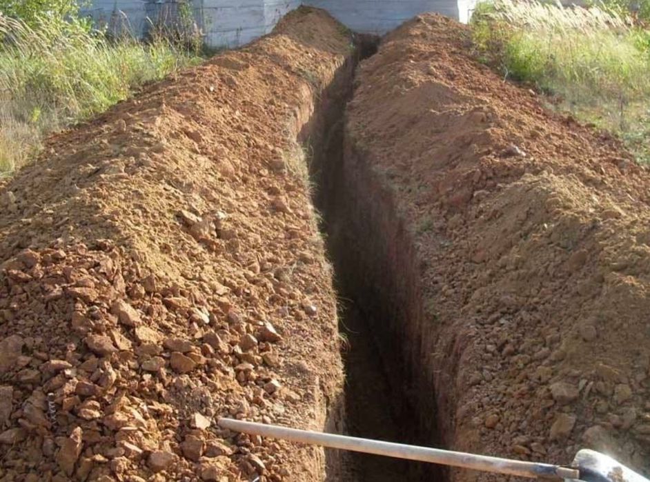 Уборка, копка траншеи,
