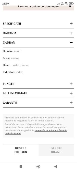 Ceas Lorus dama Quartz