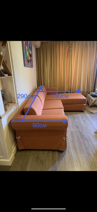 Ъглов диван разтегателен