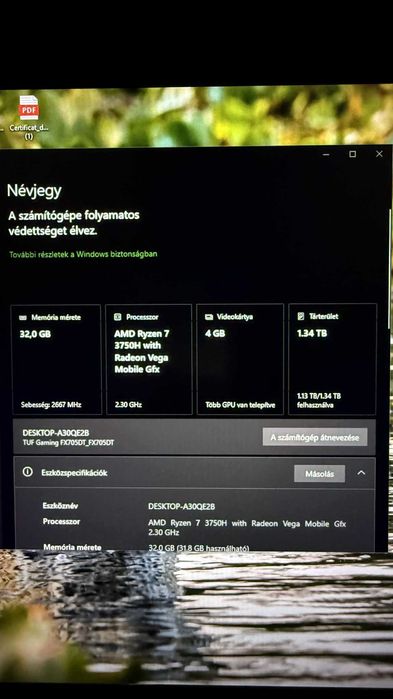 Asus Tuf F17 Gaming Laptop 32gb, 1 tb ssd + 500gb ssd m2