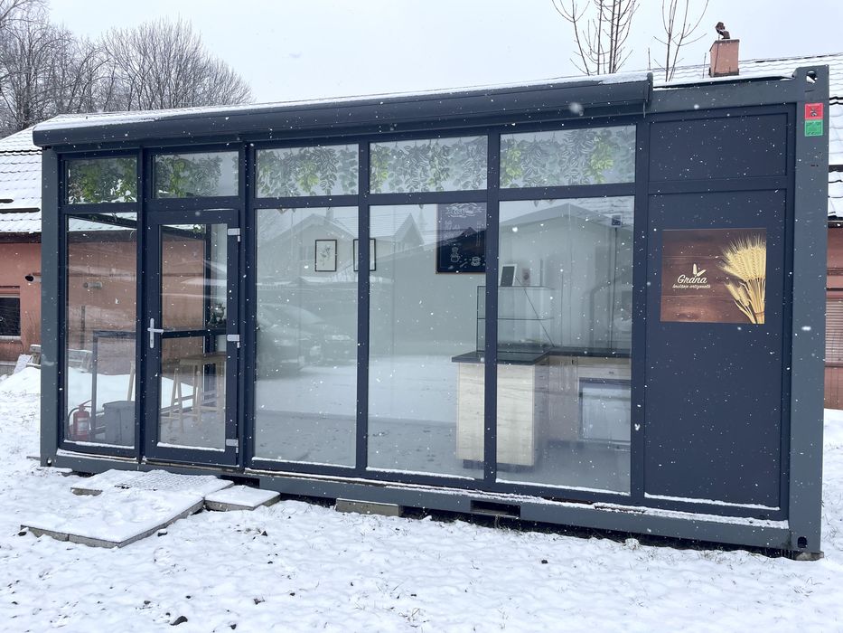 Container comercial 6m Cluj – A/C, marchiză, echipat