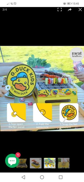 Нов еднократен комплект дървени въглища за външно барбекю