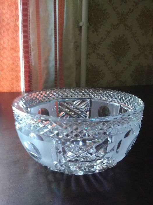 Ваза и салатница-конфетница хрустальные