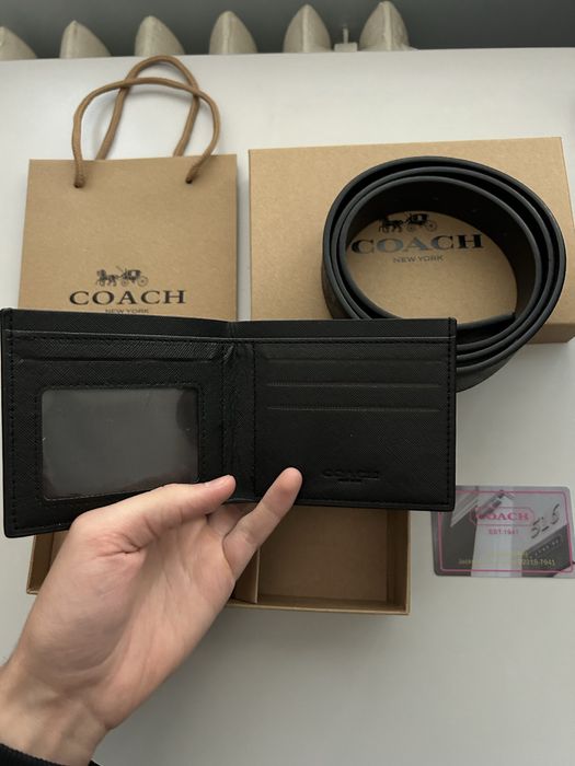 Coach колан и портфейл