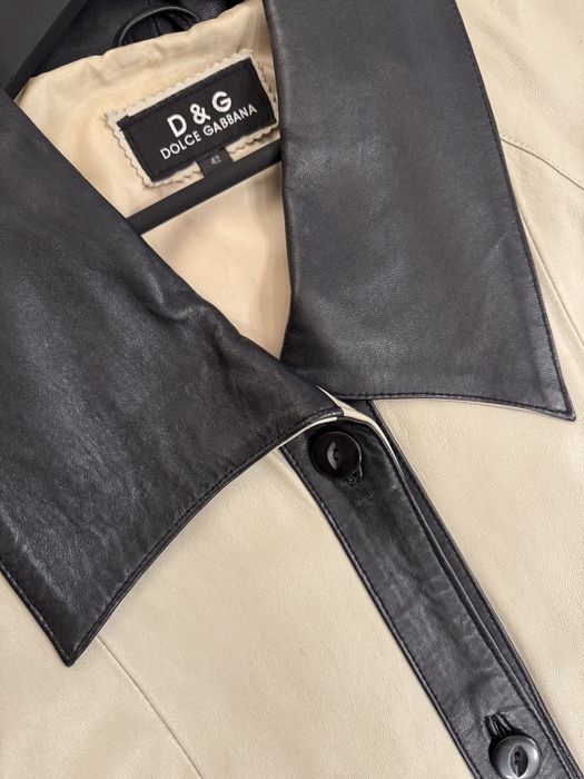 Дълго кожено яке Dolce&Gabbana, 42 размер