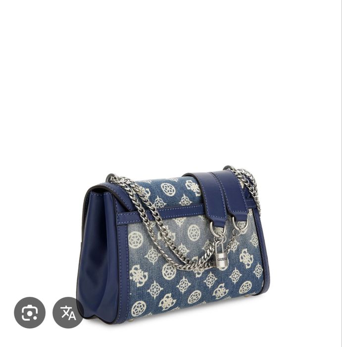 Дънкова синя чанта Guess