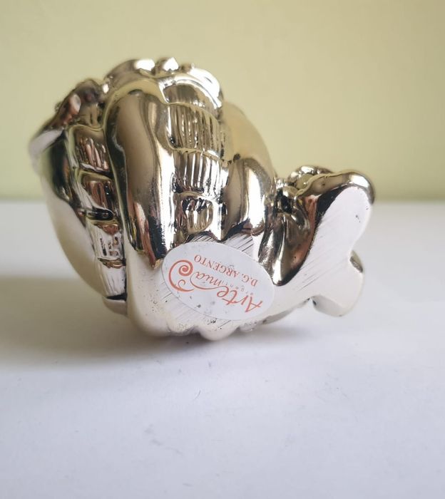 miniatura bibelou scoica monede euro argint laminat Italia ca noua