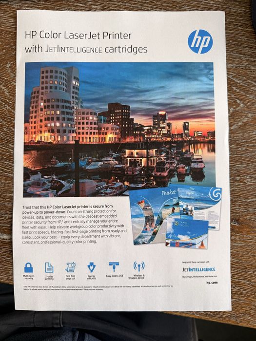 Imprimanta laser color HP M652dn, cu tava suplimentara, factura