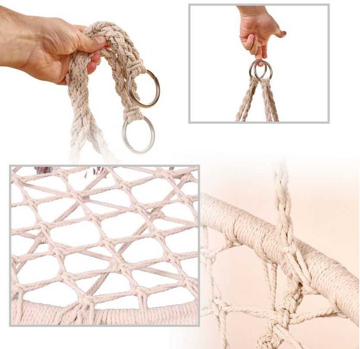 НАМАЛЕНА ЦЕНА! Висящ стол люлка хамак гнездо + меката част до 120кг