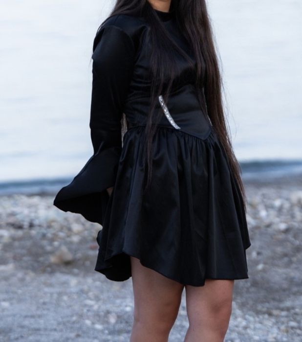 Rochie satin eleganta