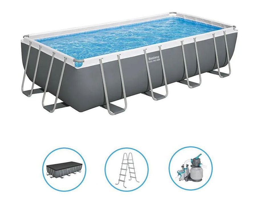 НОВ Лукс басейн BESTWAY 5.49м-2.74м-1.22м.Гаранция 2 години