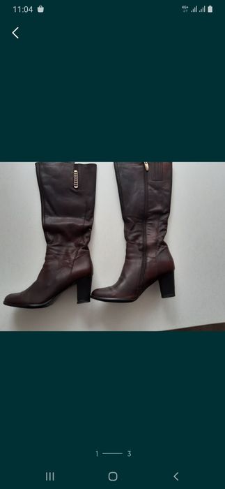 Продам кожаные сапоги