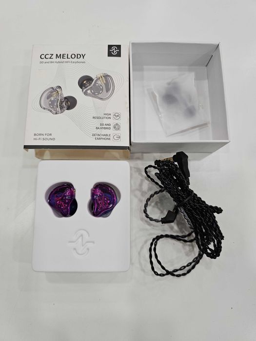 CCZ Melody BC01–хибридни HiFi In-Ear слушалки (1BA + 1DD),без микрофон