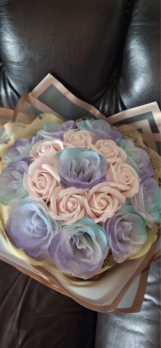 Buchet cu trandafiri din sapun