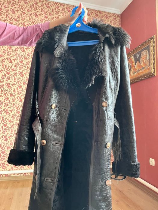 Кожаная  дубленка