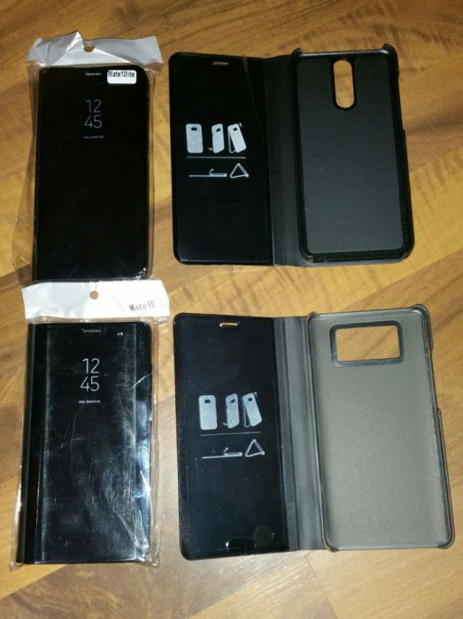 Husa flip oglinda Clear View cu stand Huawei Mate 10 P Smart 2019