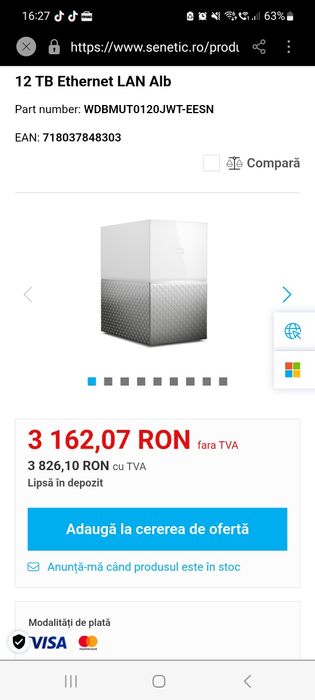 Western Digital My Cloud Home Duo dispozitiv personale de stocare .