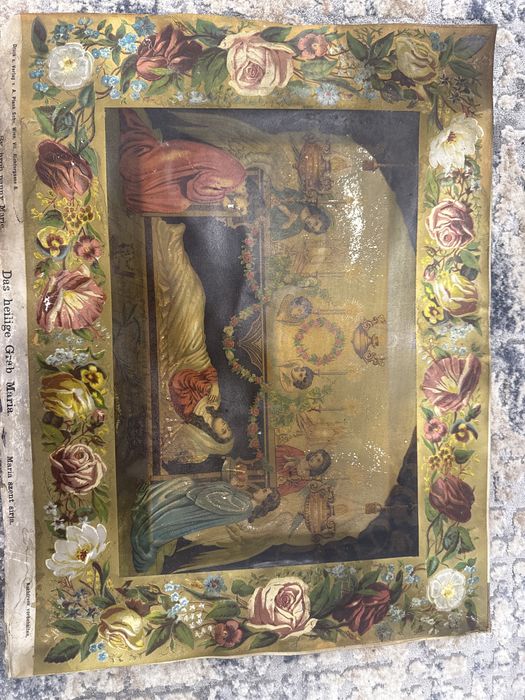 Cromolitografie religioasă veche