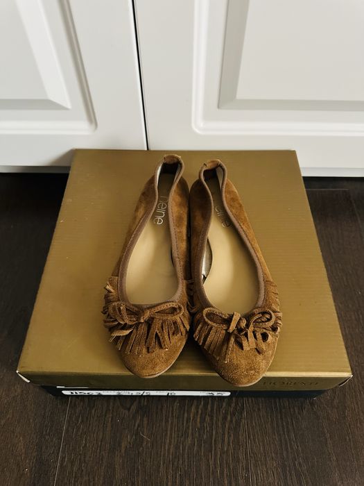 Pantofi / balerini din piele naturala ,moale , maro nr 36 de dama