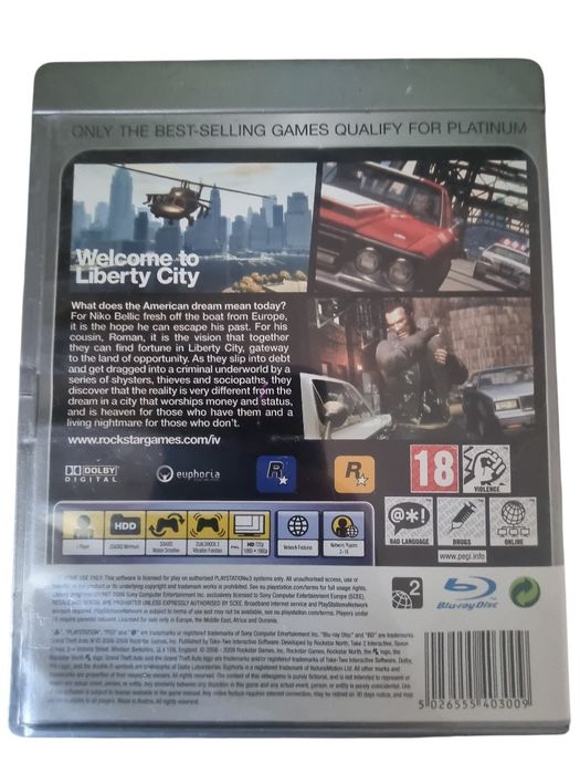 GTA 4 PS3 Platinum Edition