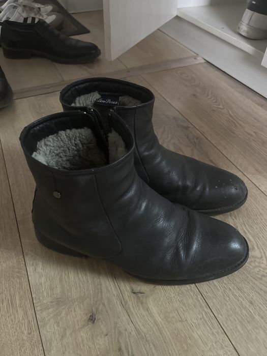 Зимние ботинки кожа