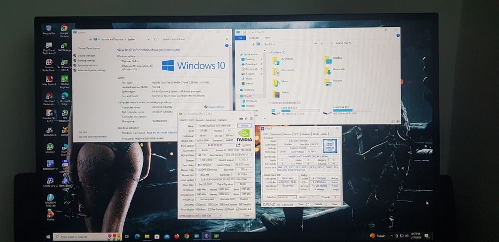Unitate Gaming i5 6600k\GTX 1060 3G\16G DDR4\SSD M.2 256GB\HDD 1TB