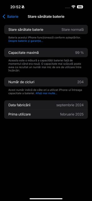 iPhone 16 Pro Max 256gb - Titanium Black, impecabil