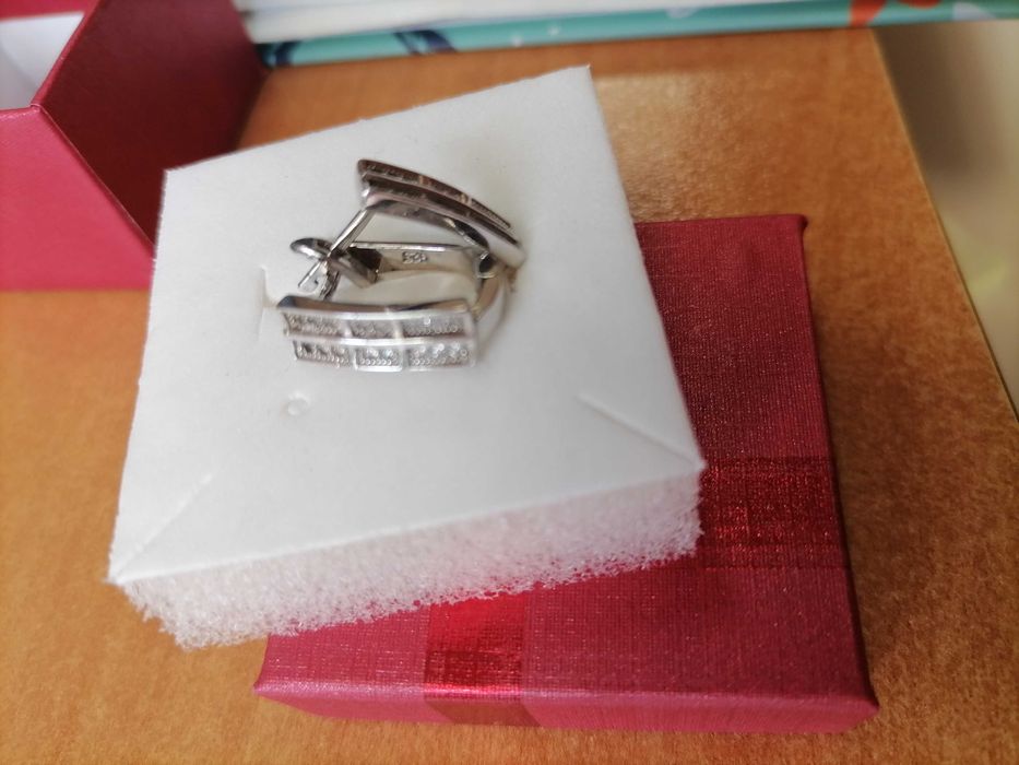 Сребърни обеци проба 925