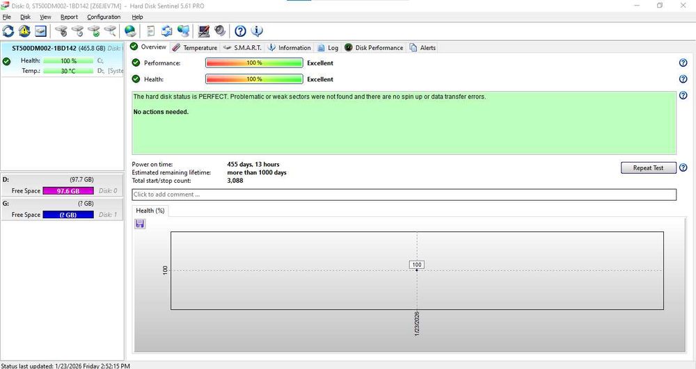 500GB хард диск Seagate Barracuda, HDD, 3.5", SATA3, 100%