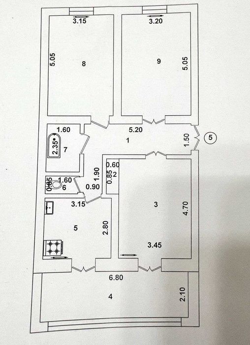 Высокопотолочка Сталинка 3 ком 2 этаж Ташсельмаш , клиника Эра Мед