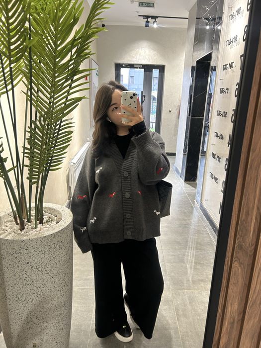 Сумка Coach, большая серая