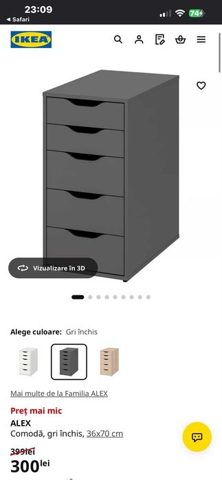 Birou work from home / gaming Ikea ALEX Ikea KARLBY