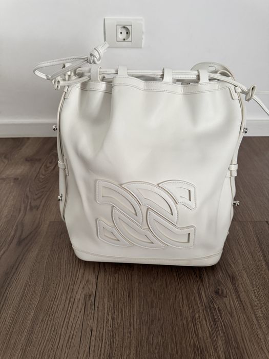 Casadei Voyage Leather Bucket Bag