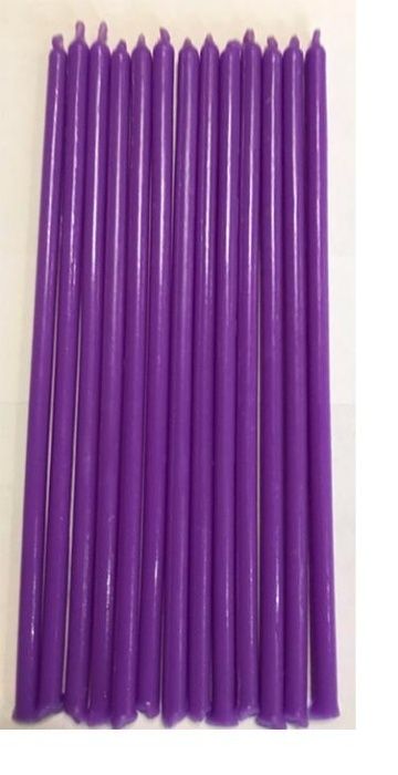 Свечи восковые Синие и фиолетовые