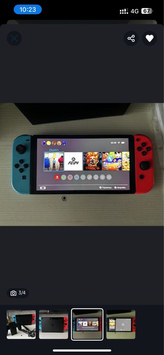 Прошитый Nintendo Switch Oled 256 Gb