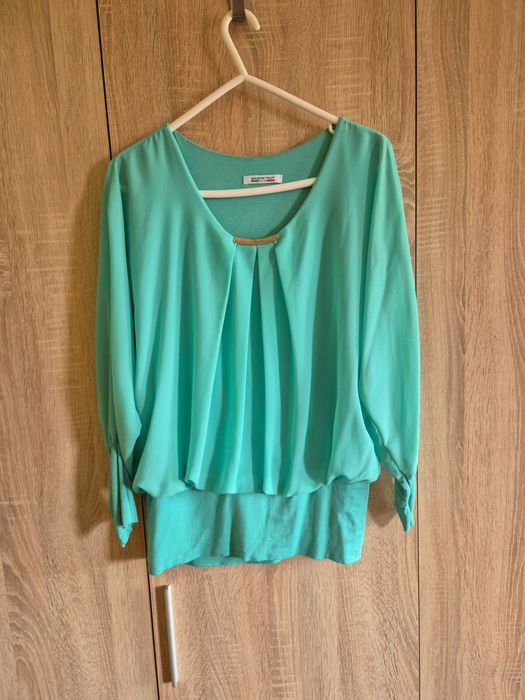 Официална зелена дамска блуза