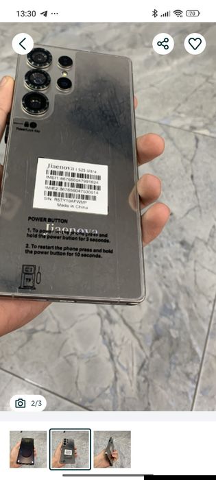 Jiaenova S25 ultra karobka dakument sotiladi