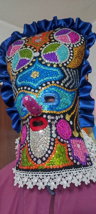 Кукерска маска, гугла капашон,, ръчна изработка, уникат, Сурва, Кукерл