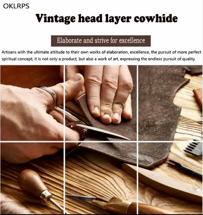 Мъжка дизайнерска чанта за през рамо/Премиум кафява Crazy Horse* кожа!