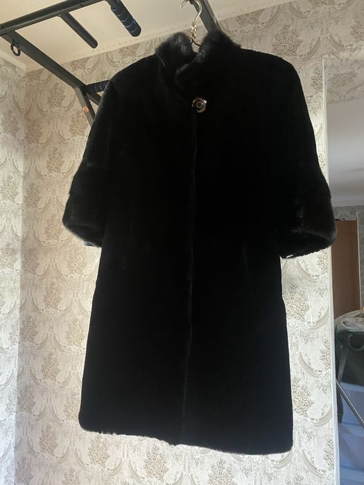 Шуба из бобра с норкой