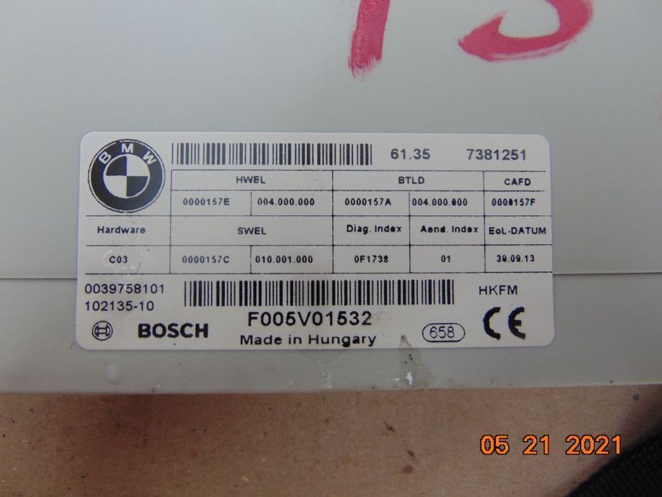 Modul haion BMW F34 GT seria 3 modul inchidere portbagaj dezmembrez bmw f34 2.0