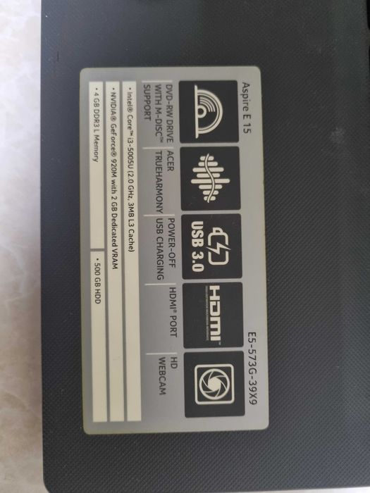 Acer Core i3 Aspire E15