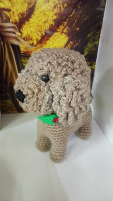 Вязаная игрушка пудель