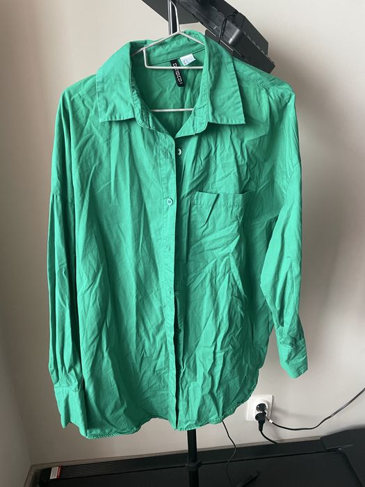 Зелена памучна риза